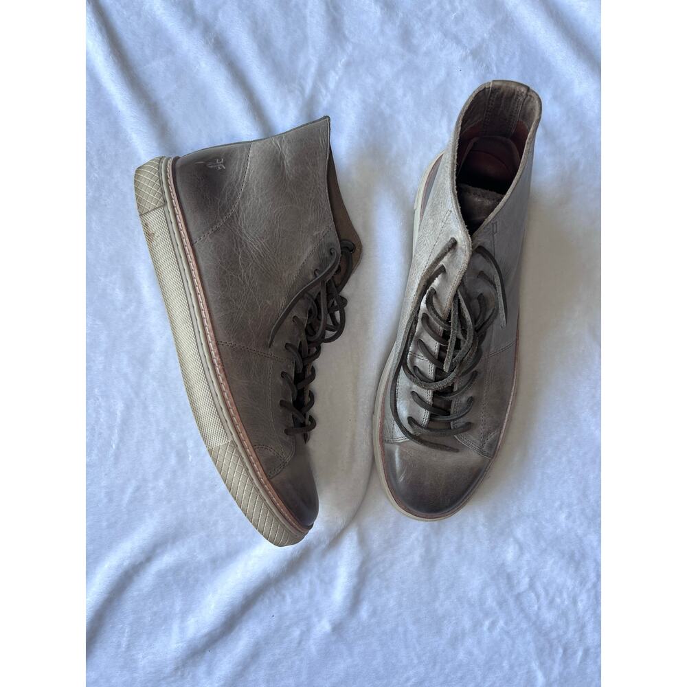 Frye Leather High Top Sneakers Mens 10.5 Gray